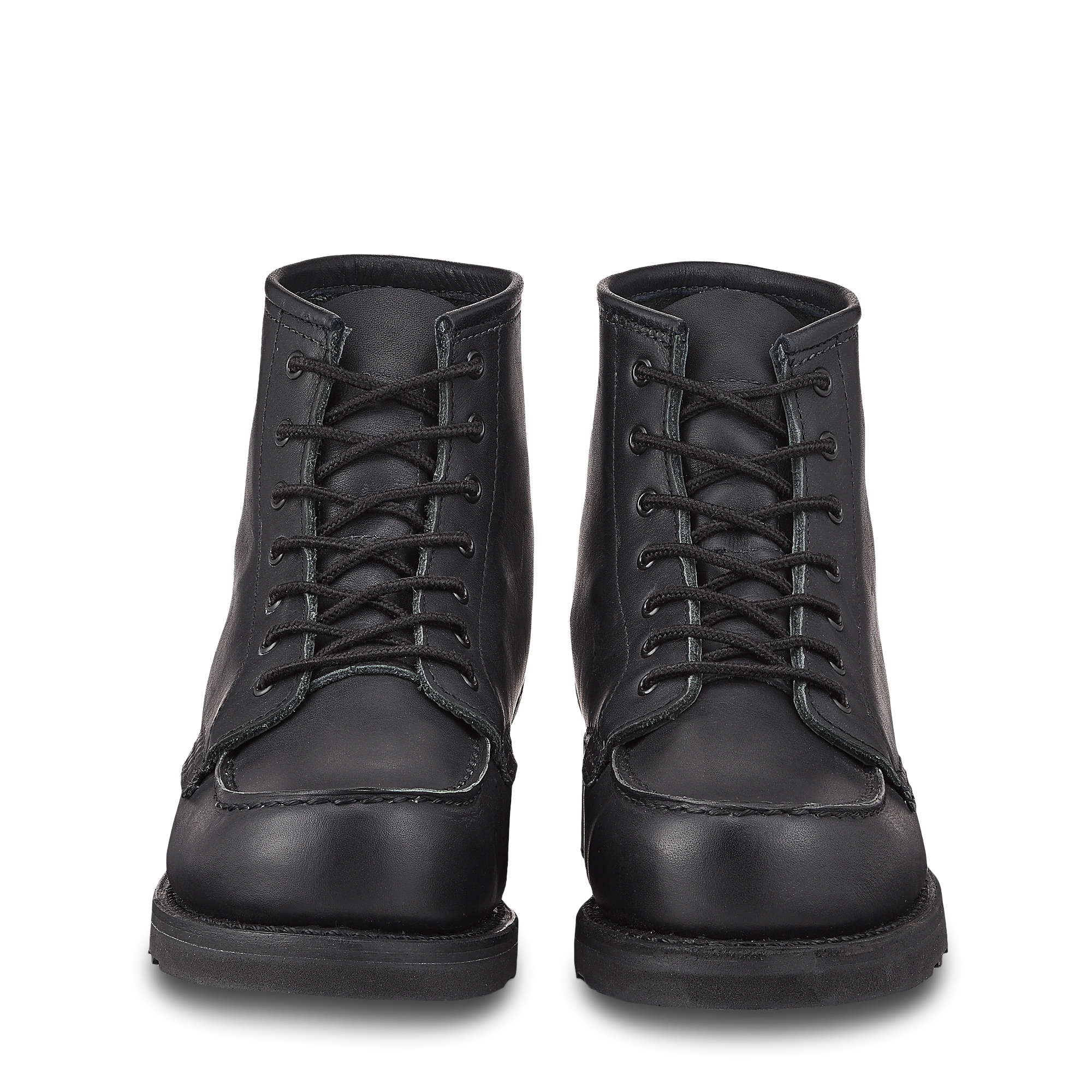 Black Boundary Beauties: 6-Inch Moc Toe Boots for the Bold Woman.