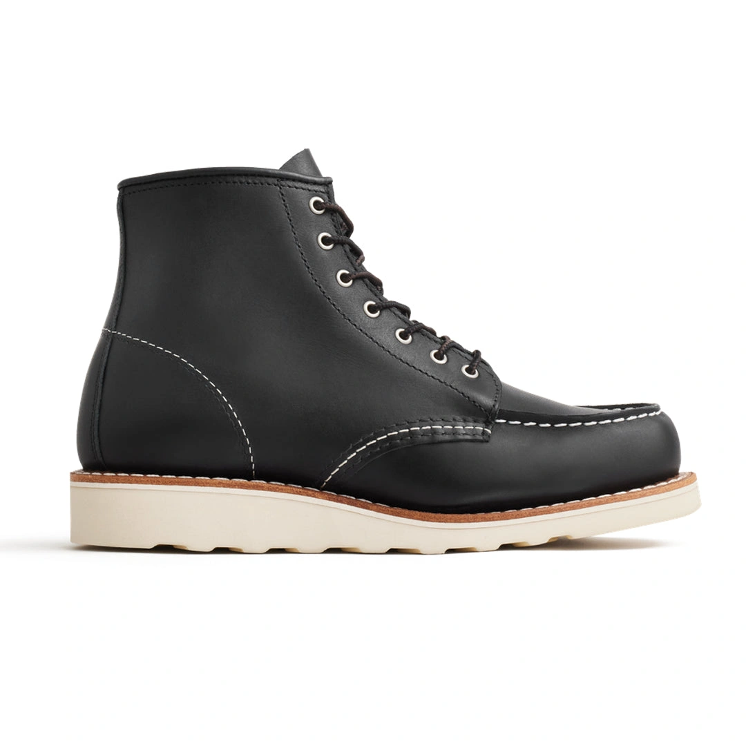Black Boundary: Your Next Adventure Starts Here. Classic Moc Toe Boots for Her.